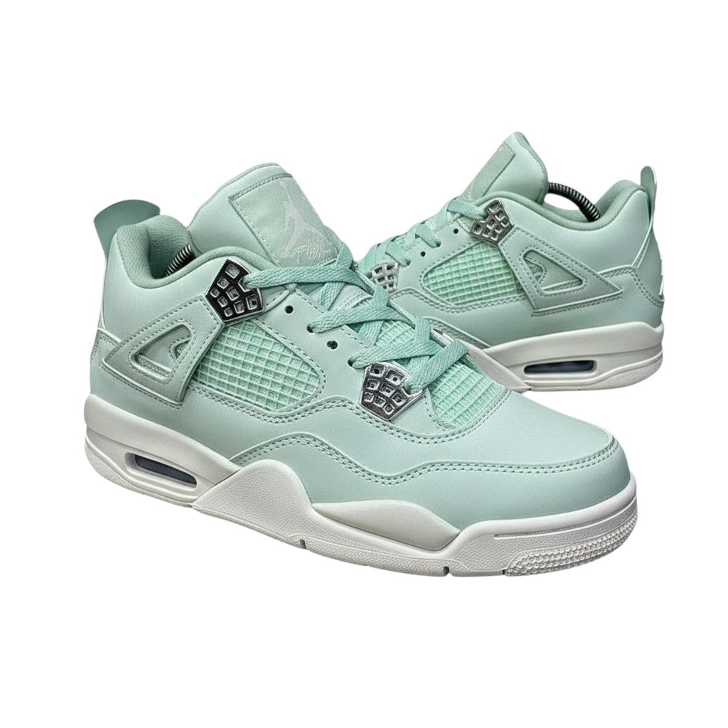 Men's Mint Green High-Top Retro Basketball Sneakers