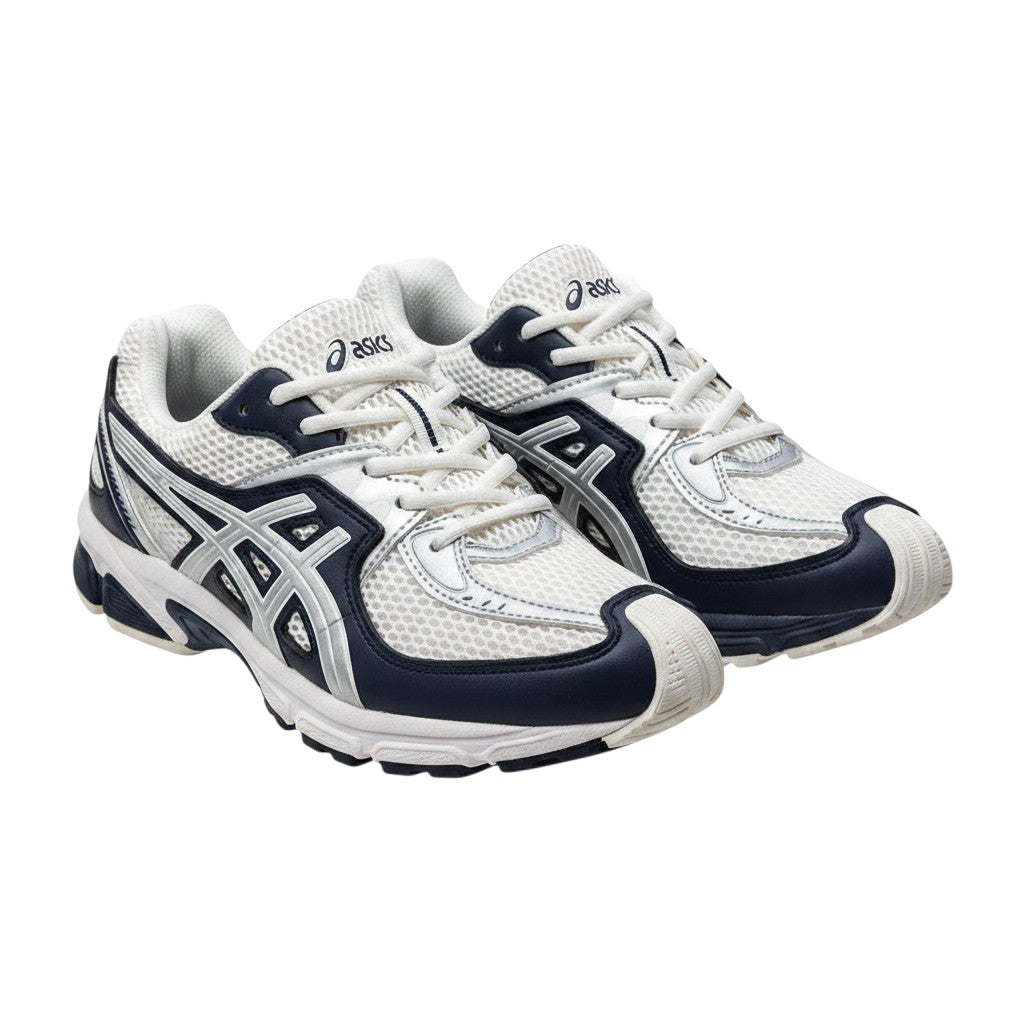 Men's White & Navy Chunky Running Sneakers