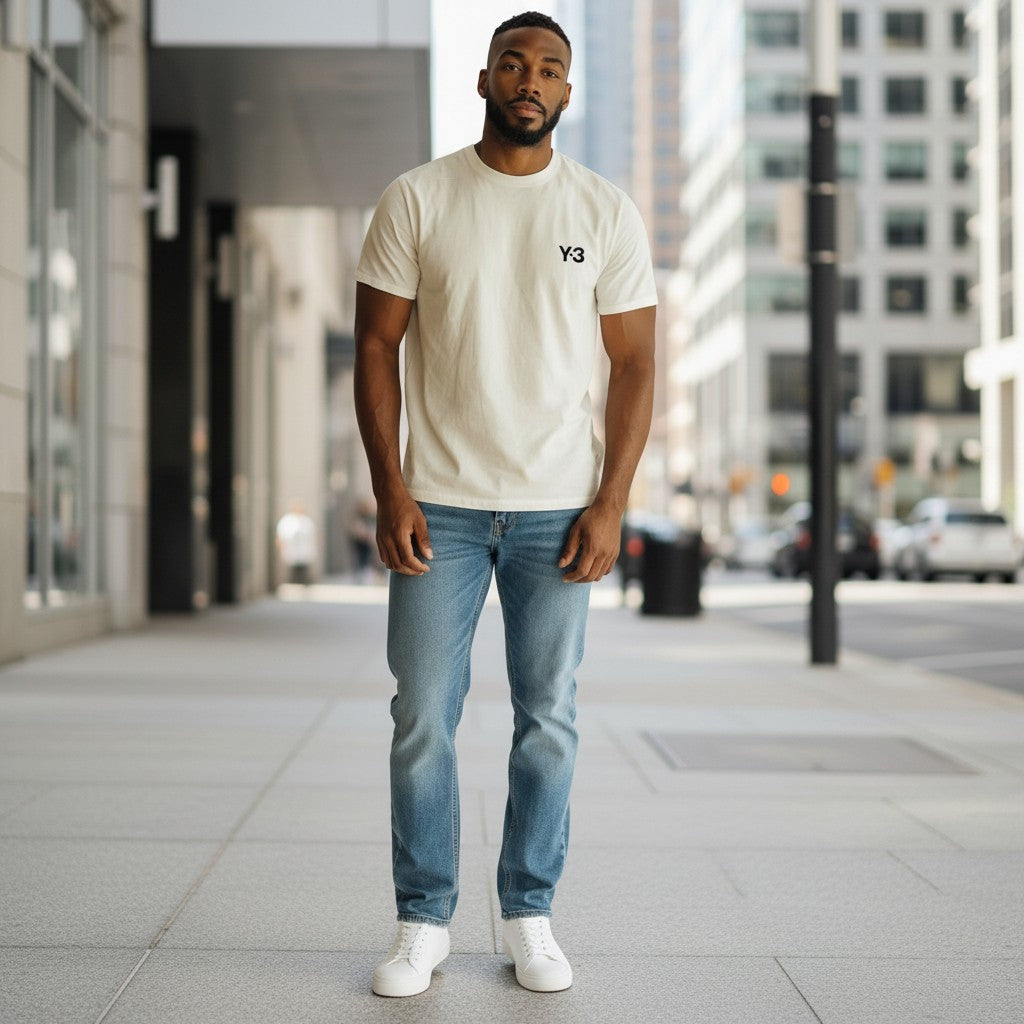 Cream Bold Back Graphic Oversized Tee