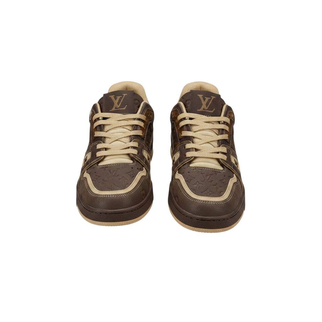 Olive Monogram Low-Top Trainer Sneakers