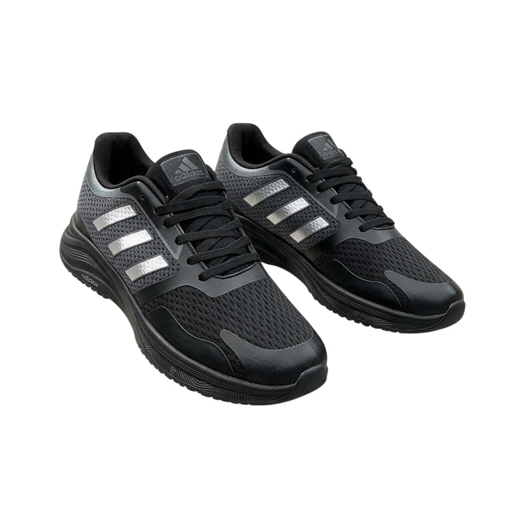 Men’s Charcoal Mesh Lace-Up Sneakers with Black Soles