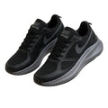 Men’s Black Mesh Sneakers with Sculpted Grey Soles