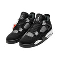 Black White Grid Mid-Top Basketball Sneakers