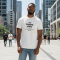 White Nothing Empty Slogan Oversized Tee
