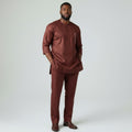 Rust Brown 3/4 Sleeve Senator Set