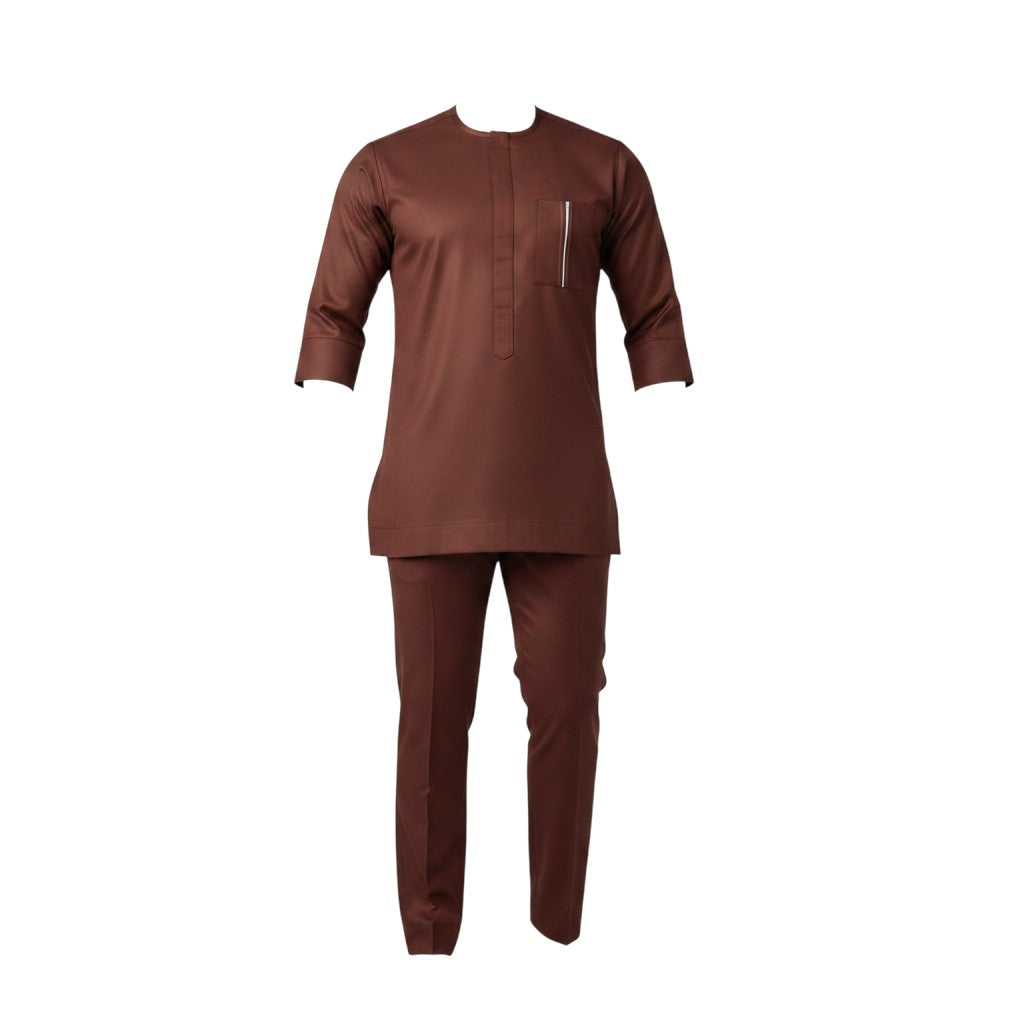 Rust Brown 3/4 Sleeve Senator Set