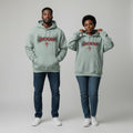 Gothic Star Graffiti Pullover Hoodie – Sage Green