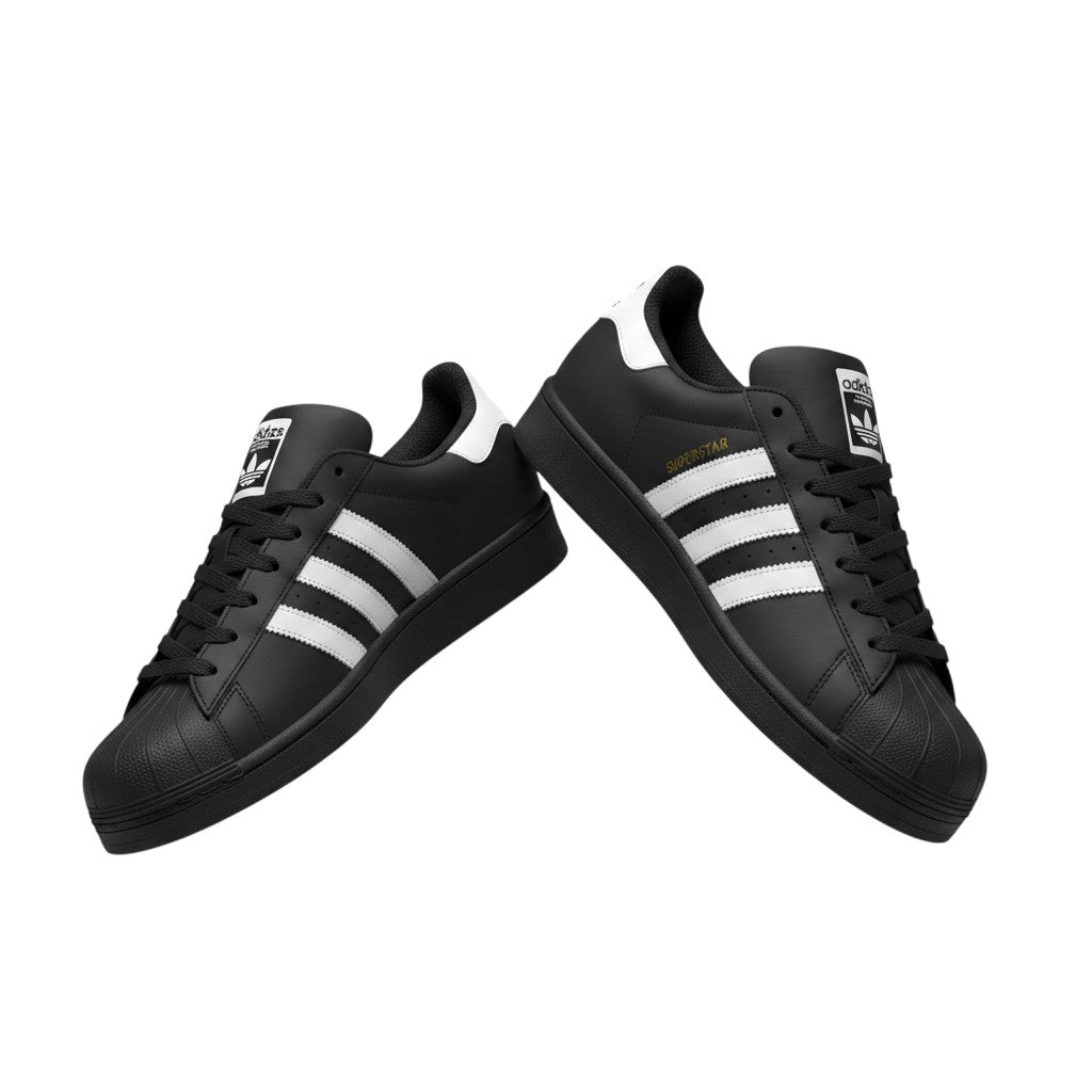 Black Shell Toe Superstar Low-Top Sneakers