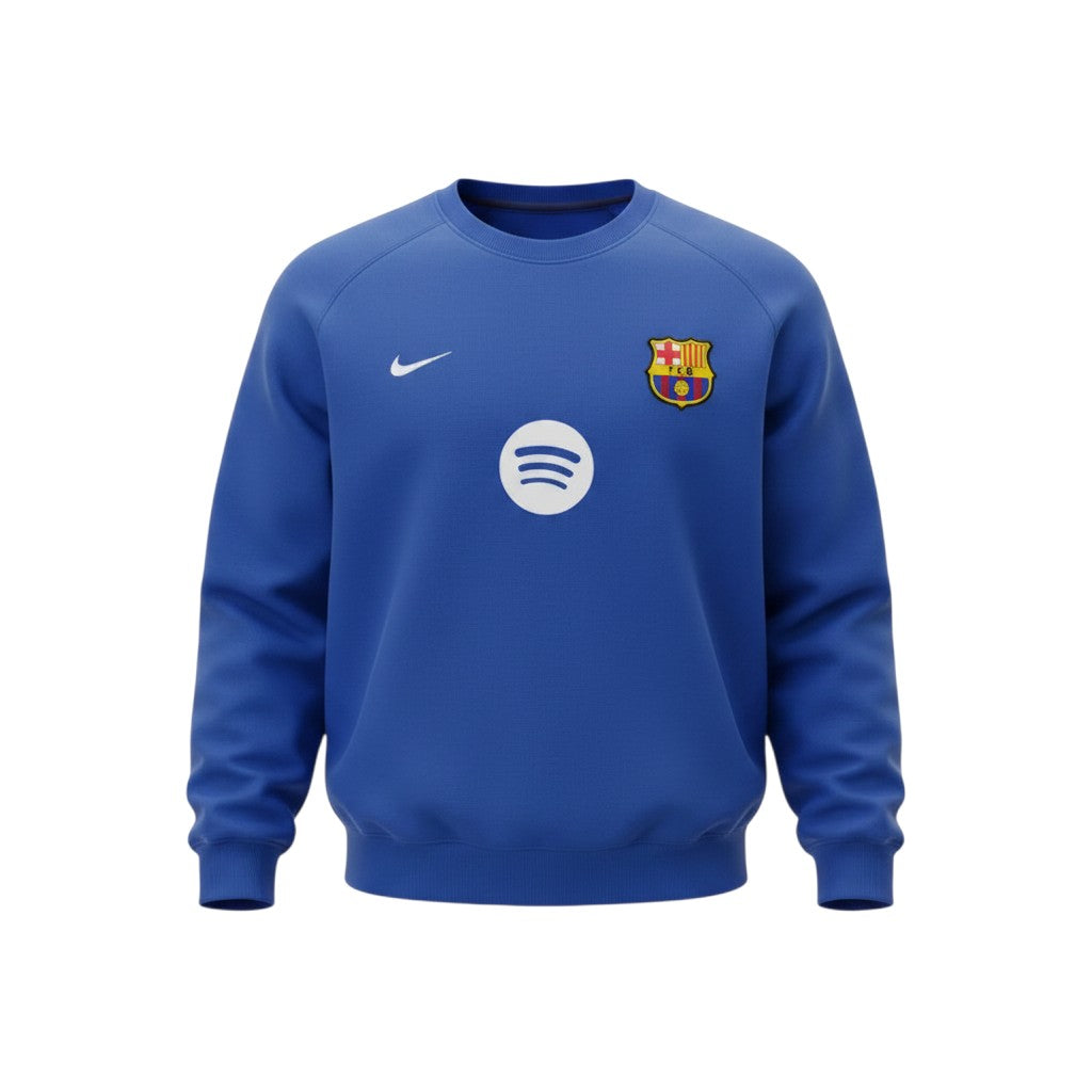 Men's Blue Football Club Crew Neck Sweatshirt