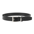 Embossed Patterned Leather Belt Single-Prong Buckle