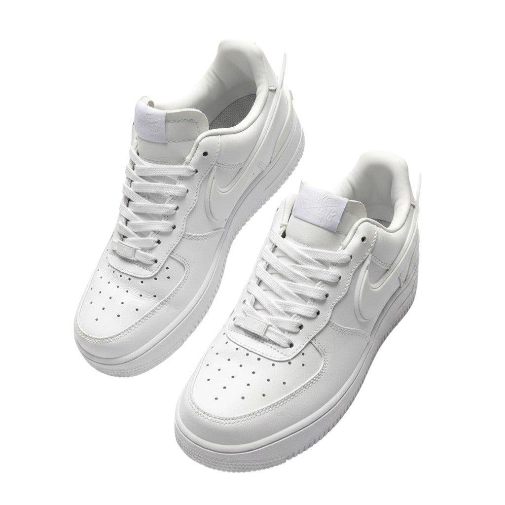 Triple White Air Low-Top Leather Sneakers