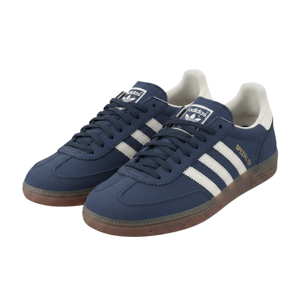 Men's Navy Blue Suede Low-Top Sneakers