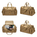 Khaki Large Multi-Pocket Duffel Travel Bag
