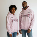 Gothic Script Pullover Hoodie – Pink
