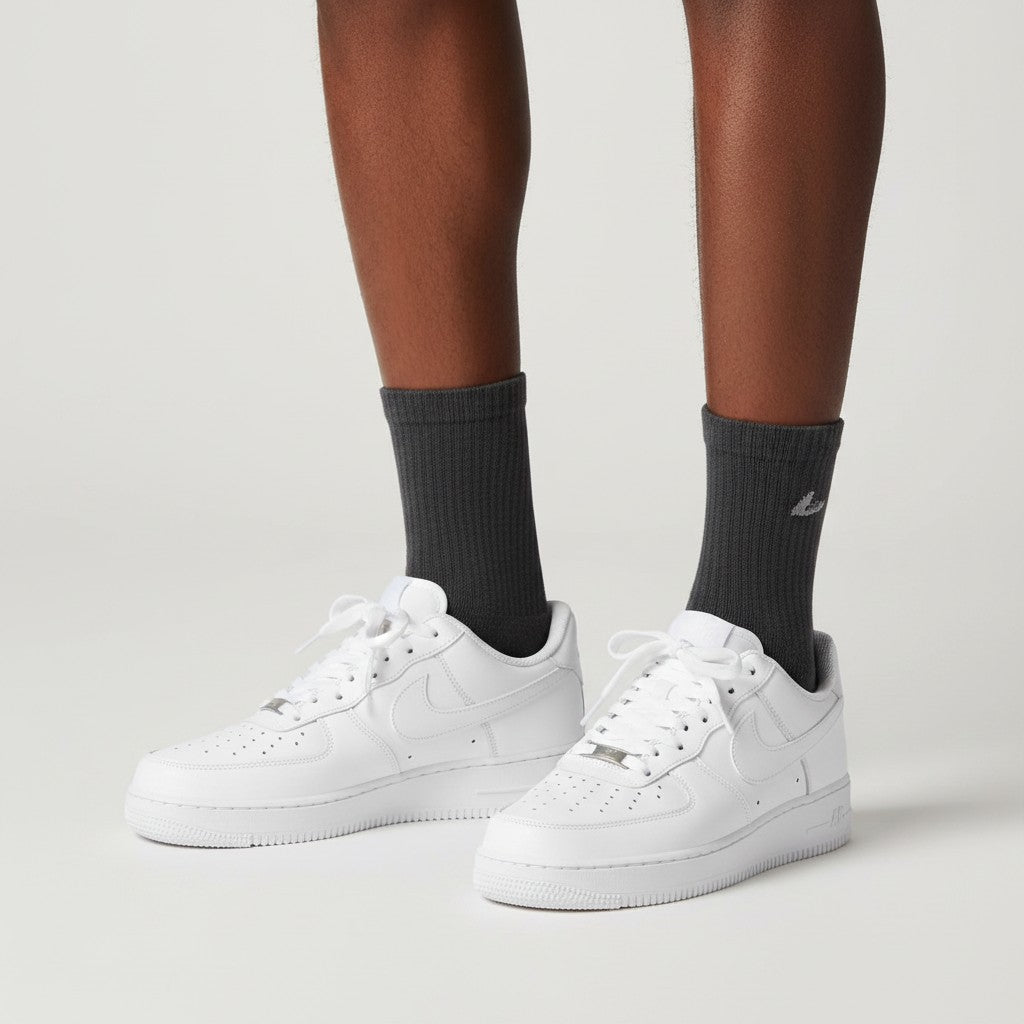 Men's All-White Low-Top Sneakers