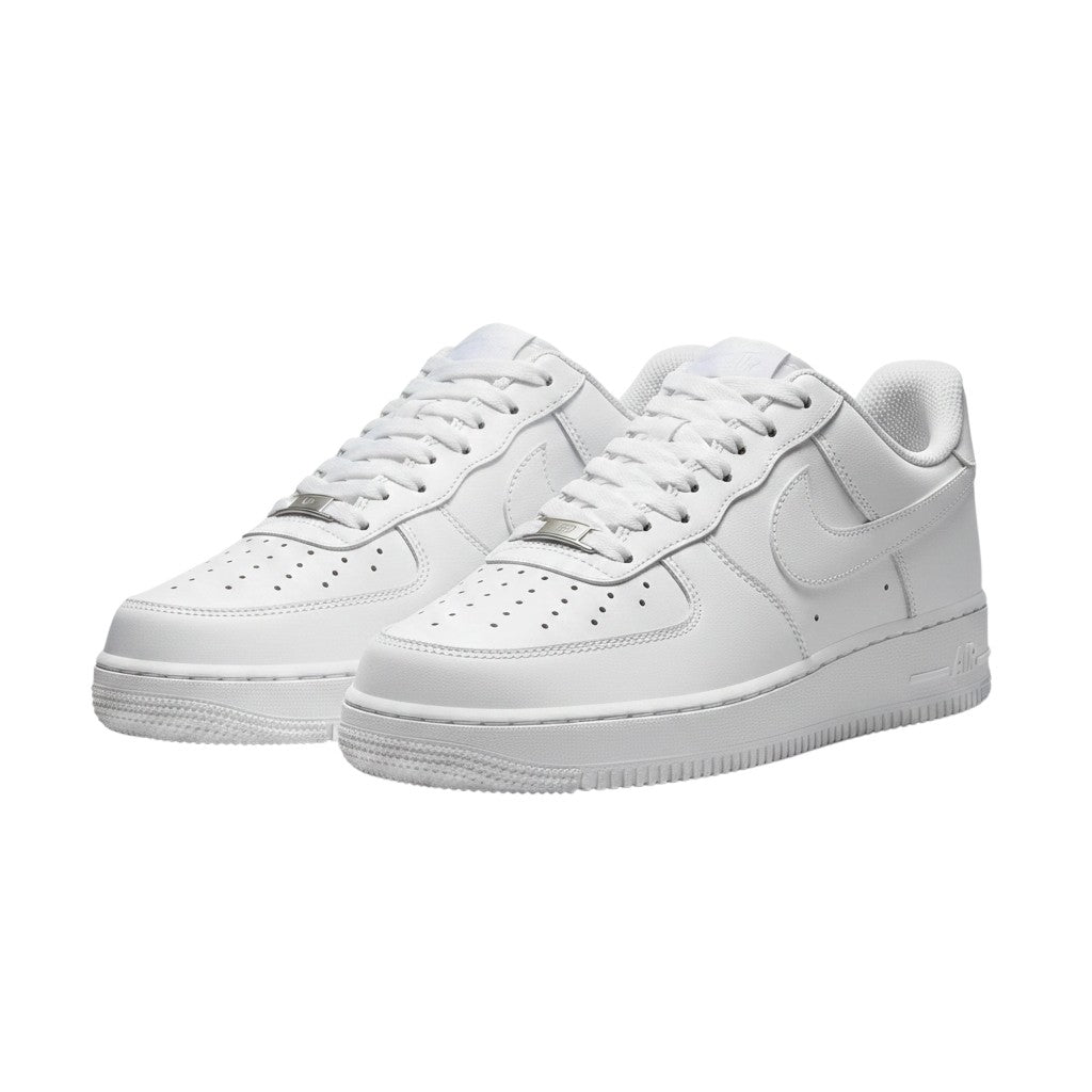 Men's All-White Low-Top Sneakers