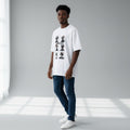 Men's White Oversized Graphic Tee – Skull Print