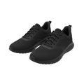 Men's All-Black Lightweight Mesh Lace-Up Running Sneakers
