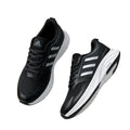 Men’s Black Mesh Sneakers with Curved Toe Overlays