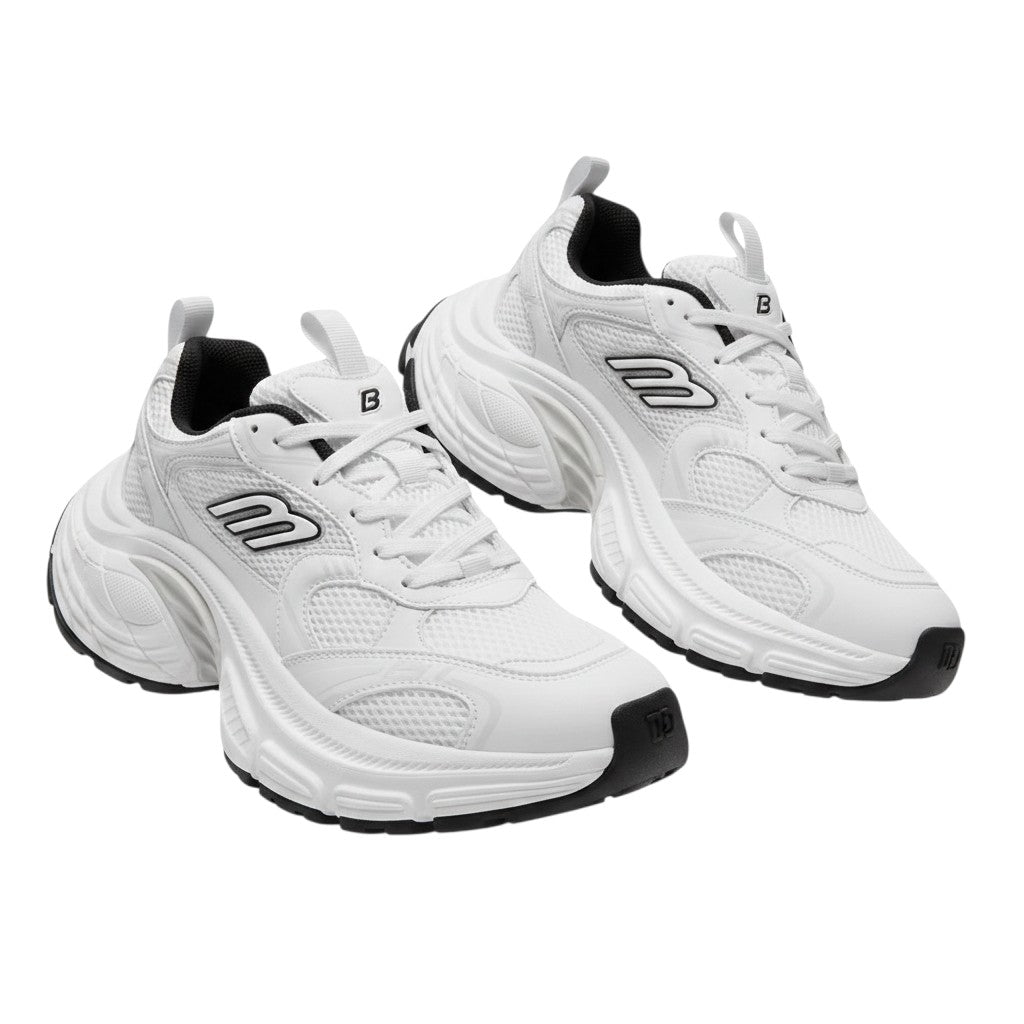 Men's White Chunky Runner Sneakers