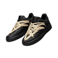 Low Black Web-Lace Sneaker