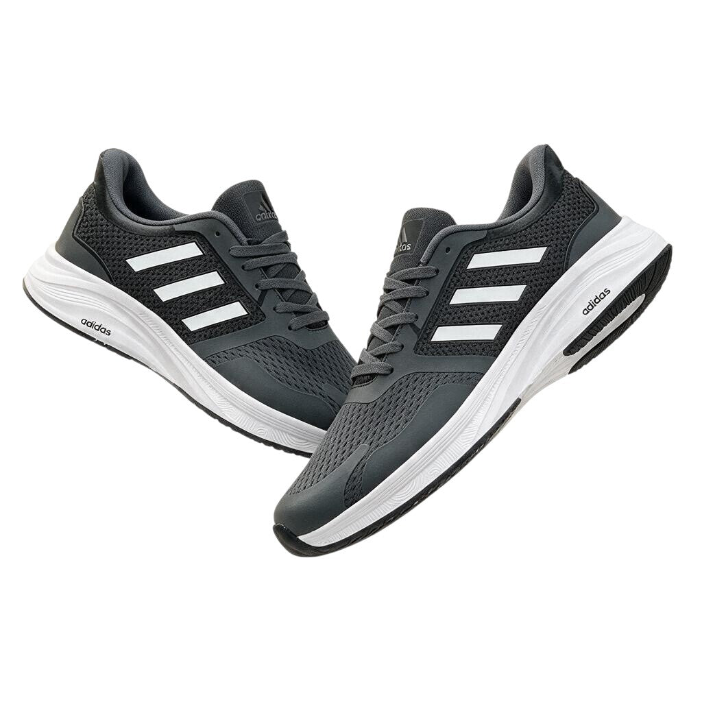 Men’s Charcoal Grey Mesh Sneakers with White Soles