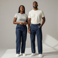 Dark/Navy Blue Elasticated Waist Denim Jeans