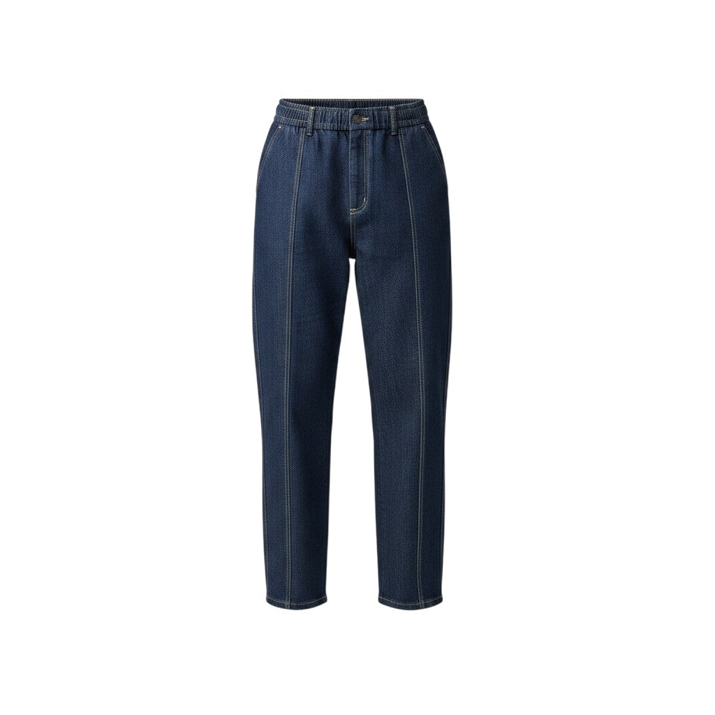 Dark/Navy Blue Elasticated Waist Denim Jeans