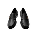 Men's Black Pebble-Grain Leather Penny Loafers