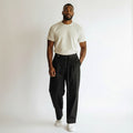 Black Gurkha Relaxed Pleated Trousers