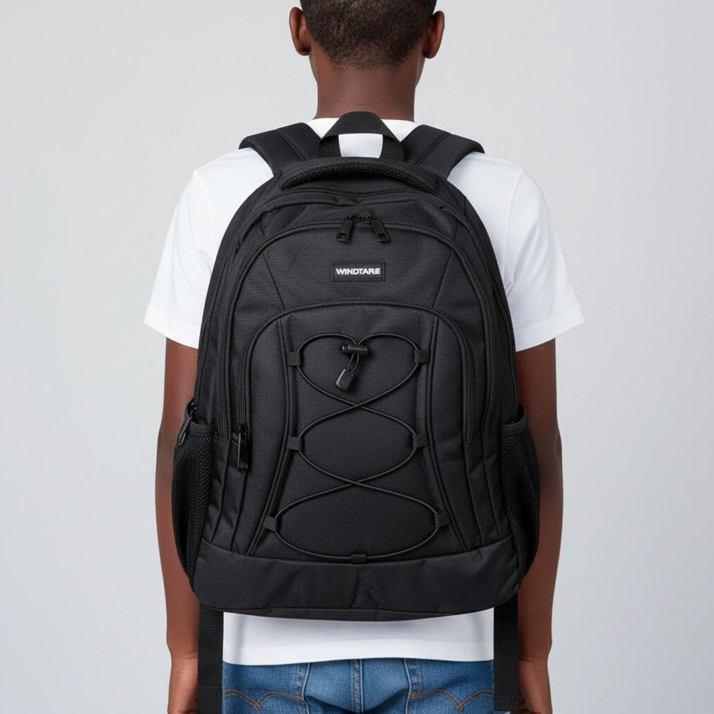 Black Multi-Pocket Utility Backpack