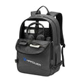 Dark Grey Melange Slash Pocket Unisex School Backpack