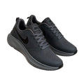 Men’s Charcoal Mesh Sneakers with Ribbed Grey Soles