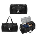 Black Large Apple Logo Duffel Travel Bag