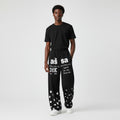 Star Print Wide-Leg Jogger Pants