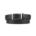 Black Stingray Grain Leather Gunmetal Buckle Belt Men's