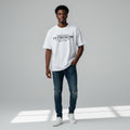 Men's White Legacy Dept Documentary Typography Oversized Tee