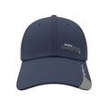 Navy Blue Grey Panel Sports Dad Cap
