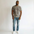 Woodland Camo Round Neck Tee – Grey