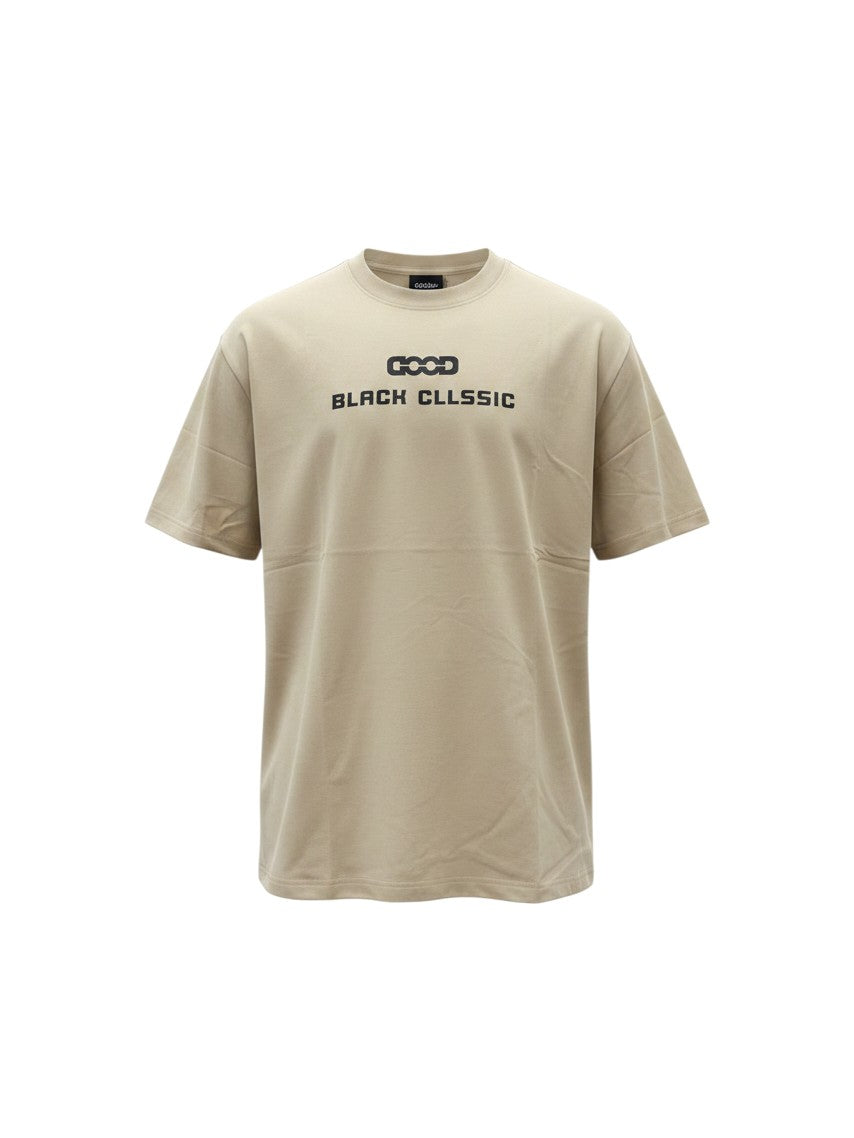 Black Classic Graphic Tee – Sand