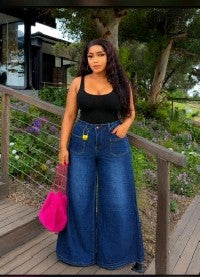 Ultra Wide-Leg Palazzo Jeans