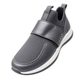 Grey Ribbed Strap Slip-On Sneaker