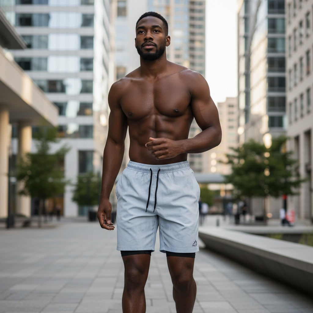 Light Grey Camo Swift Dry Training Shorts