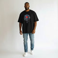 Melting Vinyl Rose Graphic Tee – Black