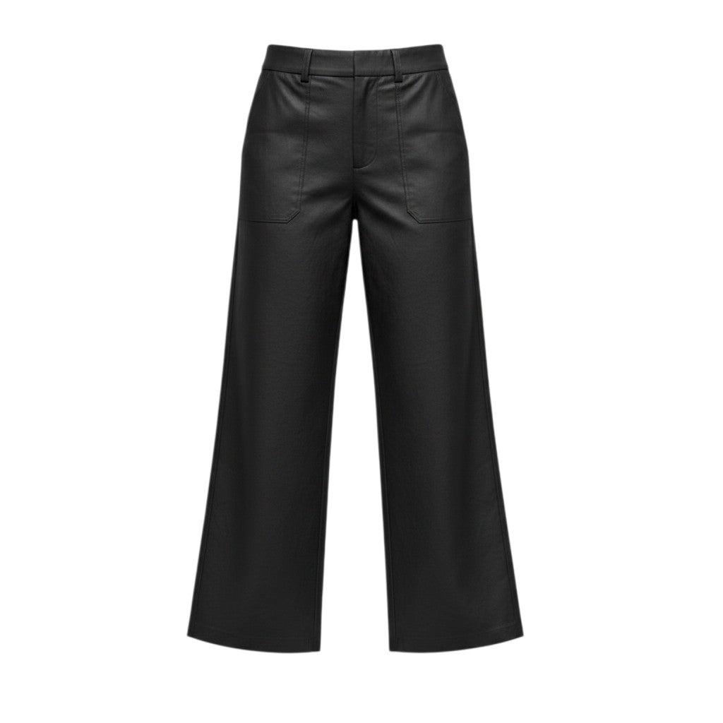 Charcoal Washed Black Straight-Leg Utility Trousers