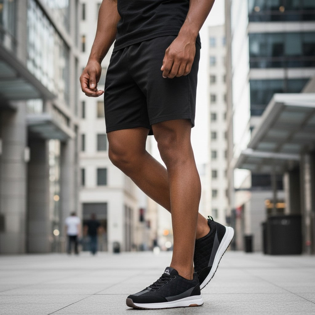 Black Quilted Suede Low-Top Sneakers