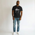 Men's Black Chase The Bag Graphic Oversized T-Shirt