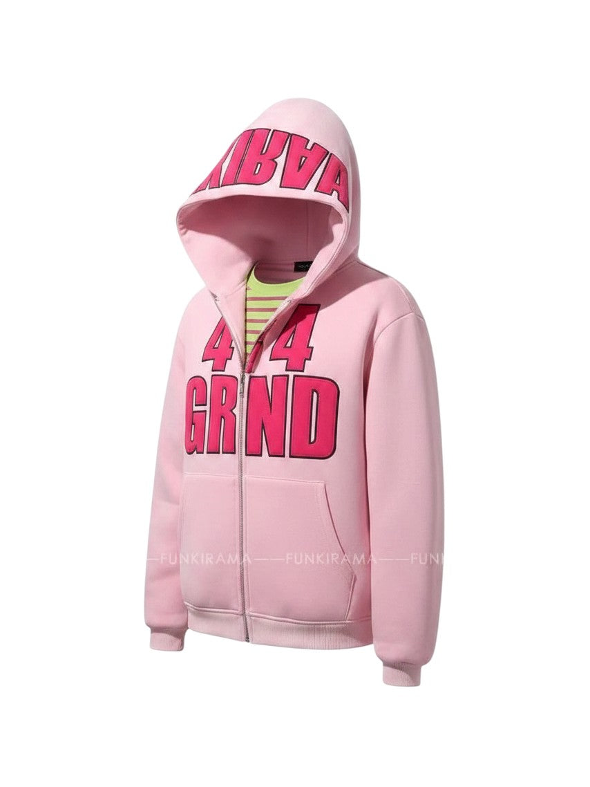 404 Grind Zip-Up Hoodie – Pink