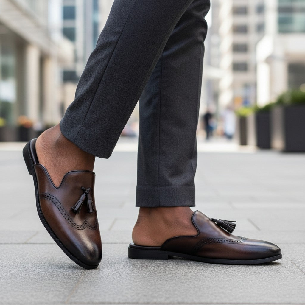 Dark Brown Billionaire Italian Mule Loafer