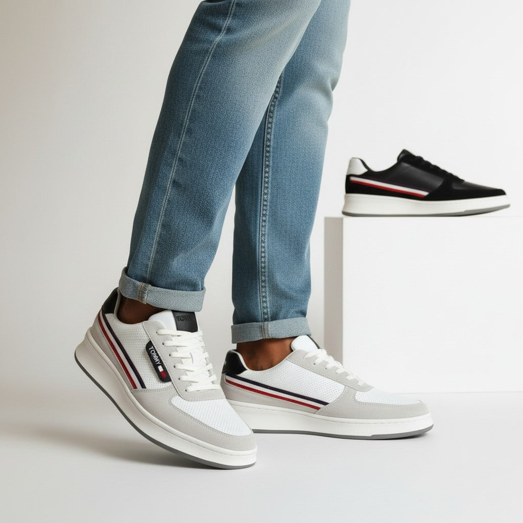 Men's Court Stripe Low-Top Sneakers